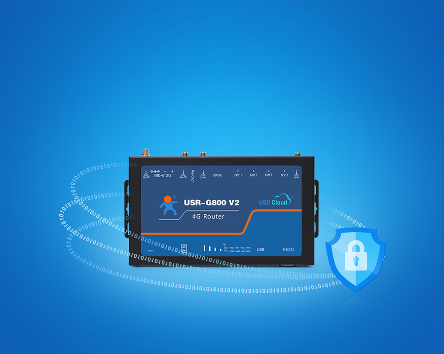 四口云工業(yè)路由器支持VPN加密傳輸，數(shù)據(jù)更安全