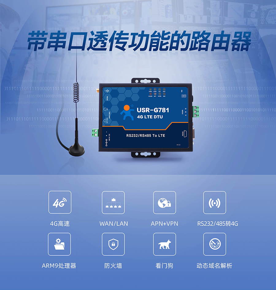 RS232/485涓插彛閫忓偝鍔熻兘鐨�4G宸ユキ(y猫)璺敱鍣╛APN+VPN铏涙摤灏堢恫(w菐ng)