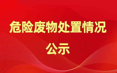 2023年危險廢物產(chǎn)生、處置情況公示